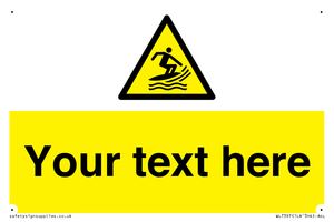 Custom Warning surf craft area